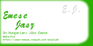 emese jasz business card