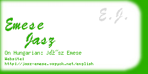 emese jasz business card